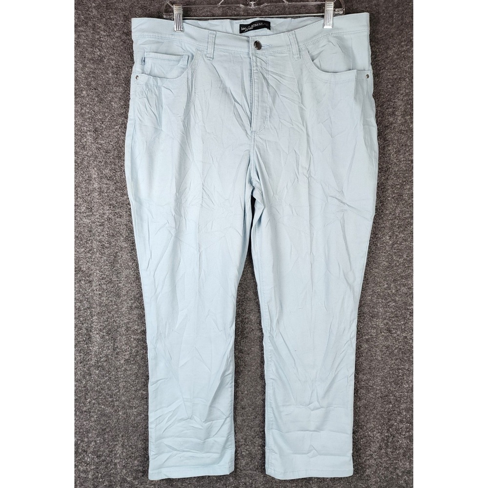 Lee Pants Women 16 Platinum Label Light Blue Straight Leg Casual EUC